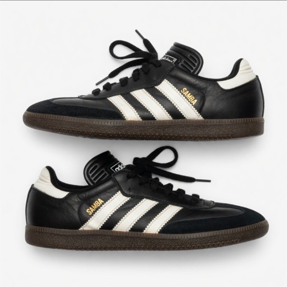 Vintage Adidas Samba OG Black White Gum Sole Sneakers Men's US 6.5 M AUTH - VGUC